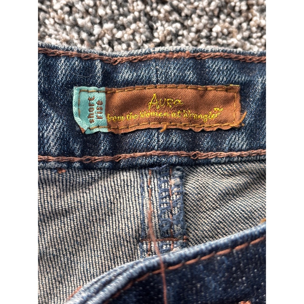 Aura WRANGLER Bootcut vintage Jeans Dark Wash Denim Pockets Women's 10Petite - Picture 5 of 14